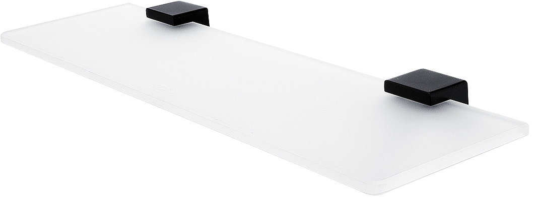 Nimco Polica do kúpeľne a sprchy 50 cm – sklo čierna Kibo Ki-14091B-50-90