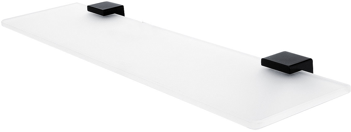 Nimco Polica do kúpeľne a sprchy 60 cm – sklo čierna Kibo Ki-14091B-60-90