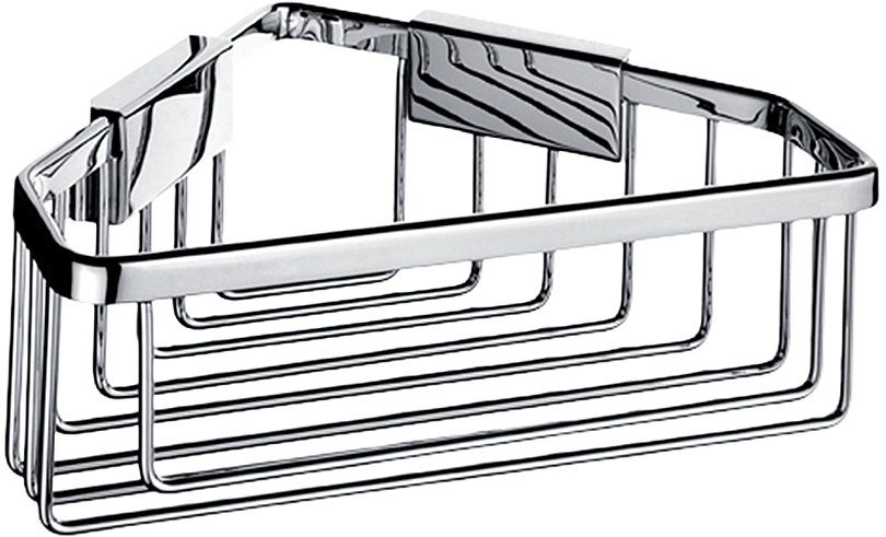 Nimco Polica do kúpeľne a sprchy drôtená rohová – kov Kibo Ki-14003-26