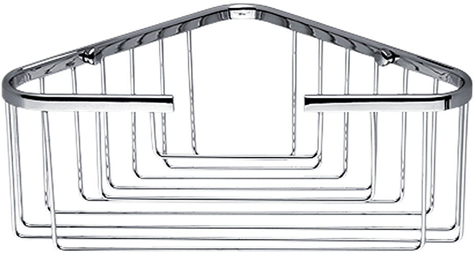 Nimco Polica do kúpeľne a sprchy drôtená rohová – kov Open OP-107-26