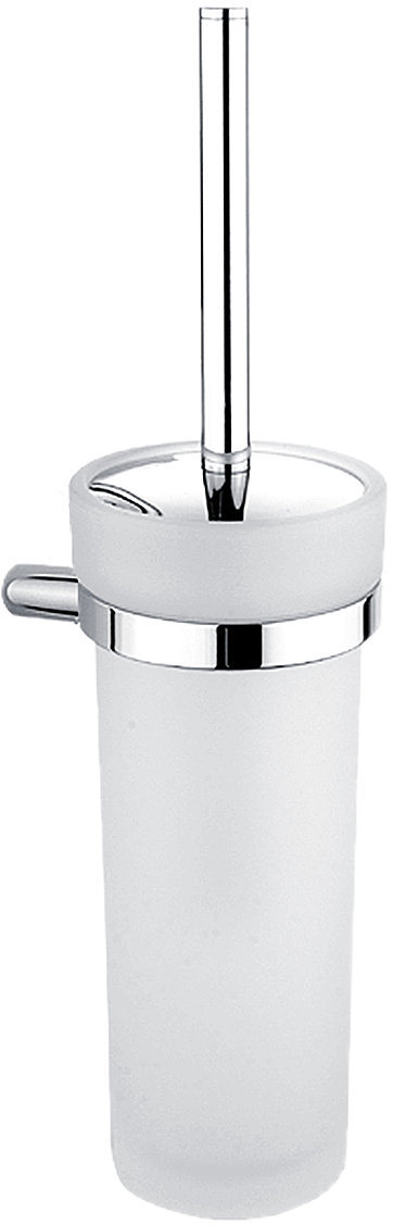 Nimco Toaletná WC kefa matné sklo – kov Bormo chróm BR-11094W-26