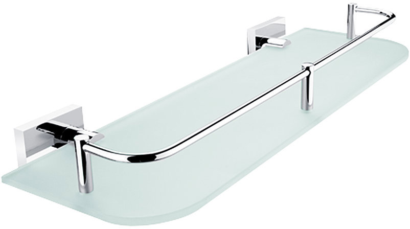 Nimco Polica do kúpeľne a sprchy 40 cm s ohrádkou – bez vŕtania Keira KE-22091AX-40-26