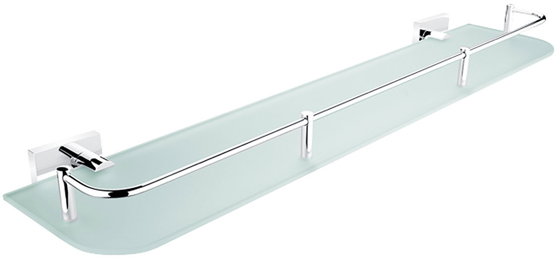 Nimco Polica do kúpeľne a sprchy 60 cm s ohrádkou – bez vŕtania Keira KE-22091AX-60-26