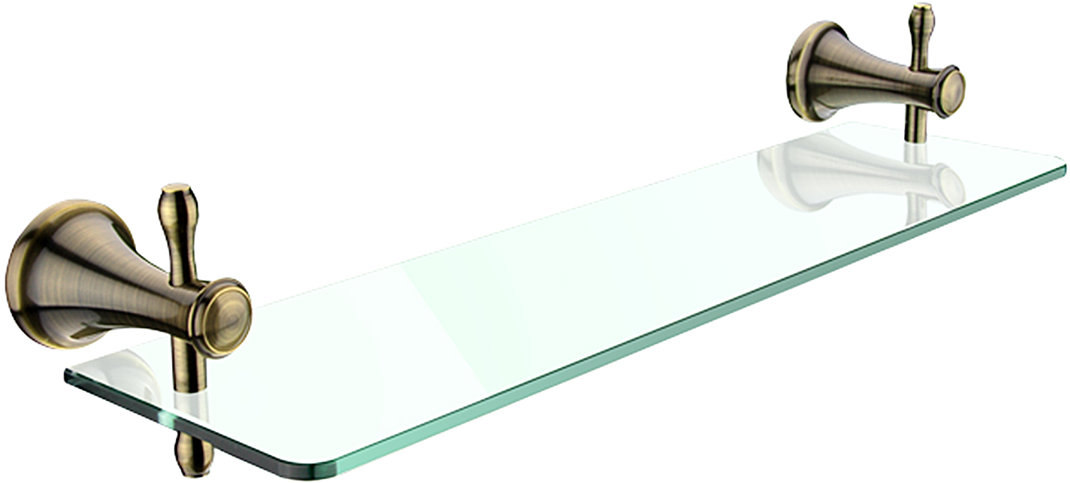 Nimco Polica do kúpeľne a sprchy 50 cm – sklo kov Lada LA-19091-65