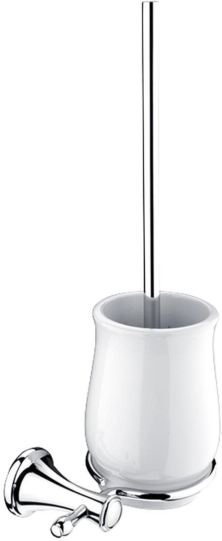 NIMCO Lada toaletná WC kefa retro s keramickou nádobou, chróm