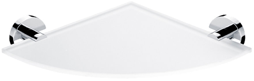 Nimco Polica do kúpeľne a sprchy rohová – sklo kov Unix UN-13091RB-26