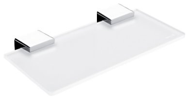 Nimco Polica do kúpeľne a sprchy 20 cm – sklo kov Kibo Ki-14091B-20-26
