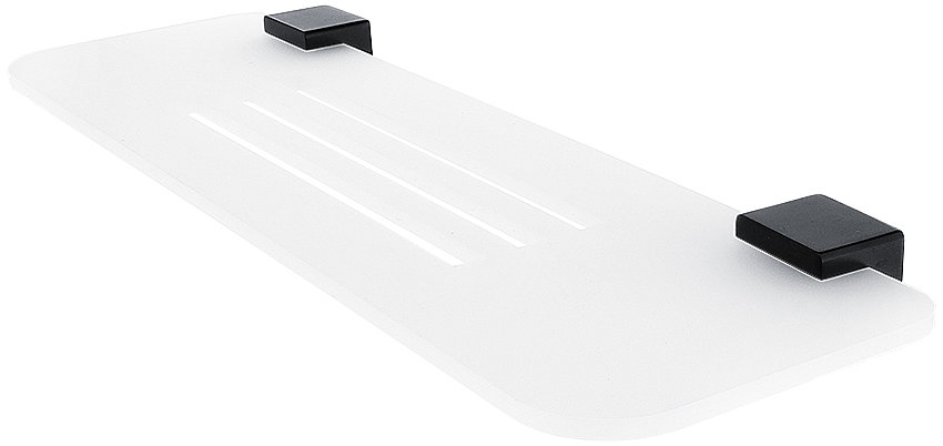 Nimco Polica do kúpeľne a sprchy 40 cm – plexisklo čierna Kibo Ki-X340-90