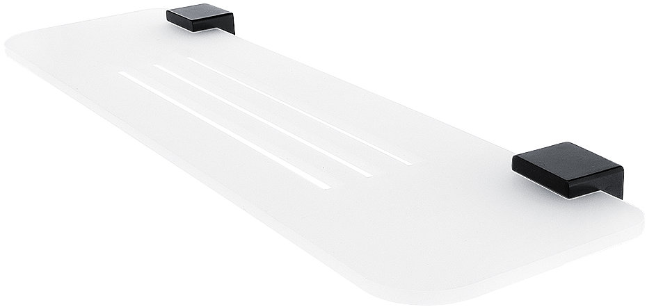 Nimco Polica do kúpeľne a sprchy 50 cm – plexisklo čierna Kibo Ki-X350-90