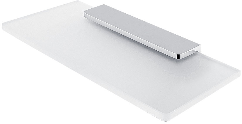 Nimco Maya chróm Polica do kúpeľne a sprchy 20 cm – kov sklo MA-29091B-20-26