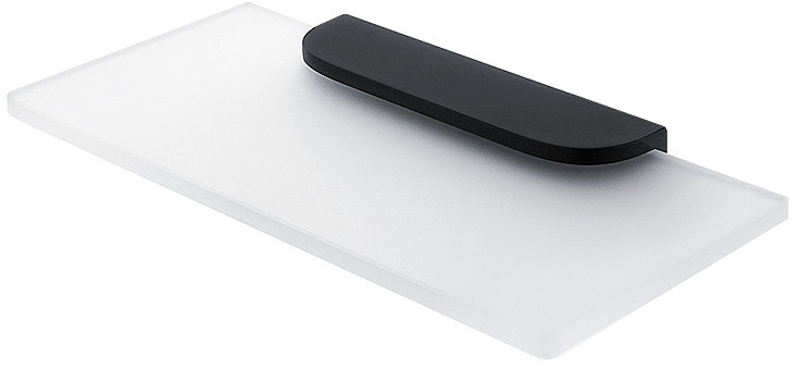 Nimco Polica do kúpeľne a sprchy 20 cm – sklo čierna Nikau NKC-30091B-20-90