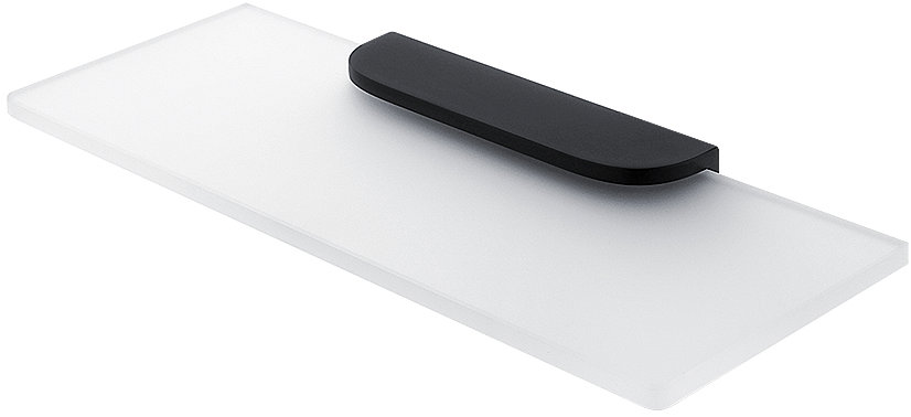 Nimco Polica do kúpeľne a sprchy 30 cm – sklo čierna Nikau NKC-30091B-30-90