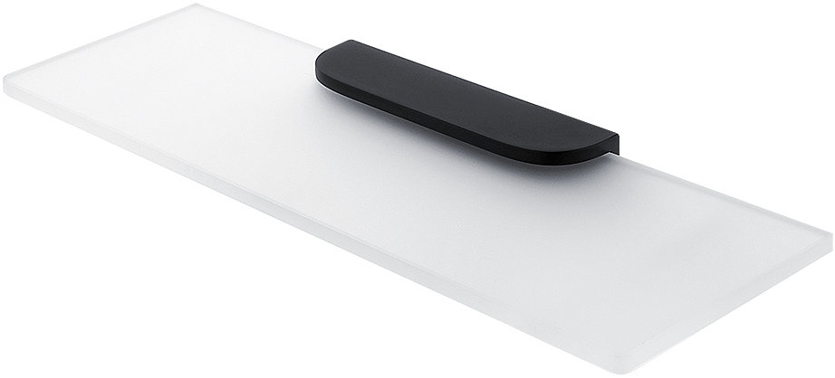 Nimco Polica do kúpeľne a sprchy 40 cm – sklo čierna Nikau NKC-30091B-40-90