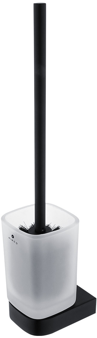 Nimco Toaletná WC kefa nerezová – sklo Nikau čierna NKC-30094CN-90