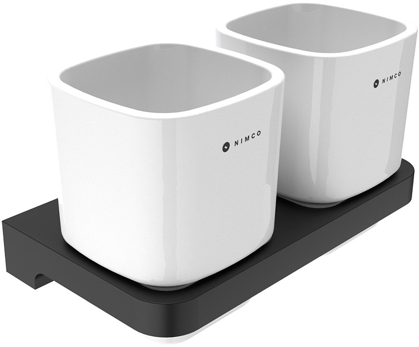 Nimco Maya čierna Držiak na kefky s pohárikmi MAC-29058DK-90