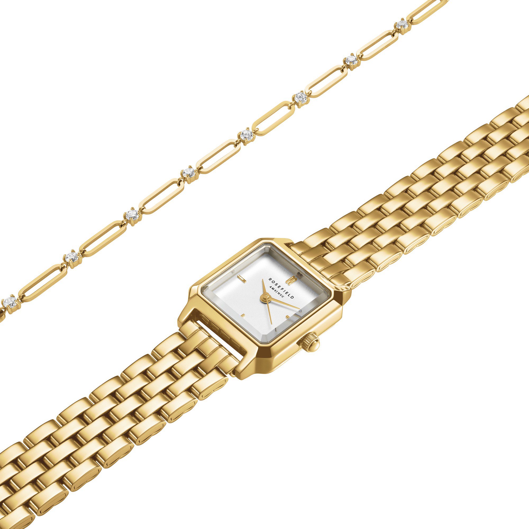 Rosefield Boxelle hodinky a Round Crystals náramok BWGRC-X283