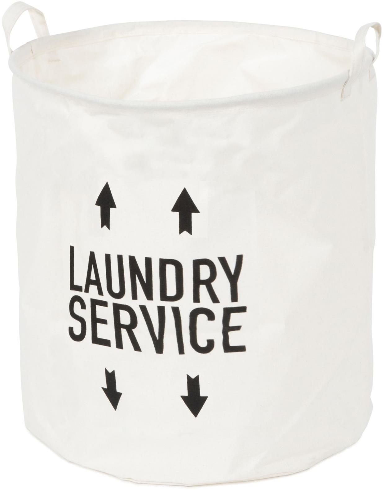 Compactor ARROW Skladací kôš na špinavú bielizeň, 42 × 42 × 48 cm, biely, bavlna-kov