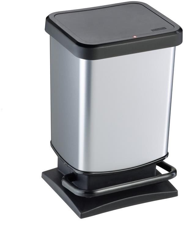 Rotho Odpadkový kôš PASO 20 l – strieborný