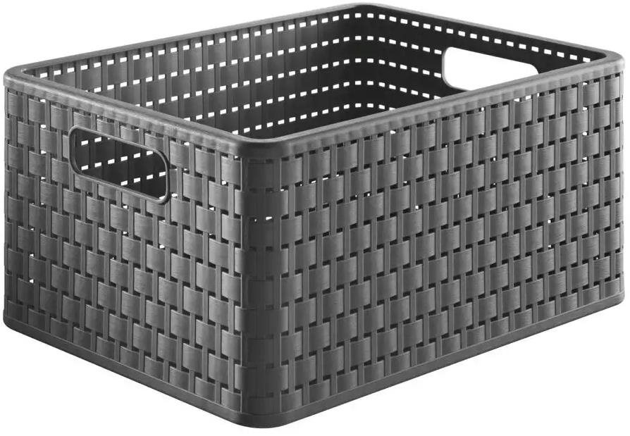 Rotho Úložný box A4 Country 18 L - antracit