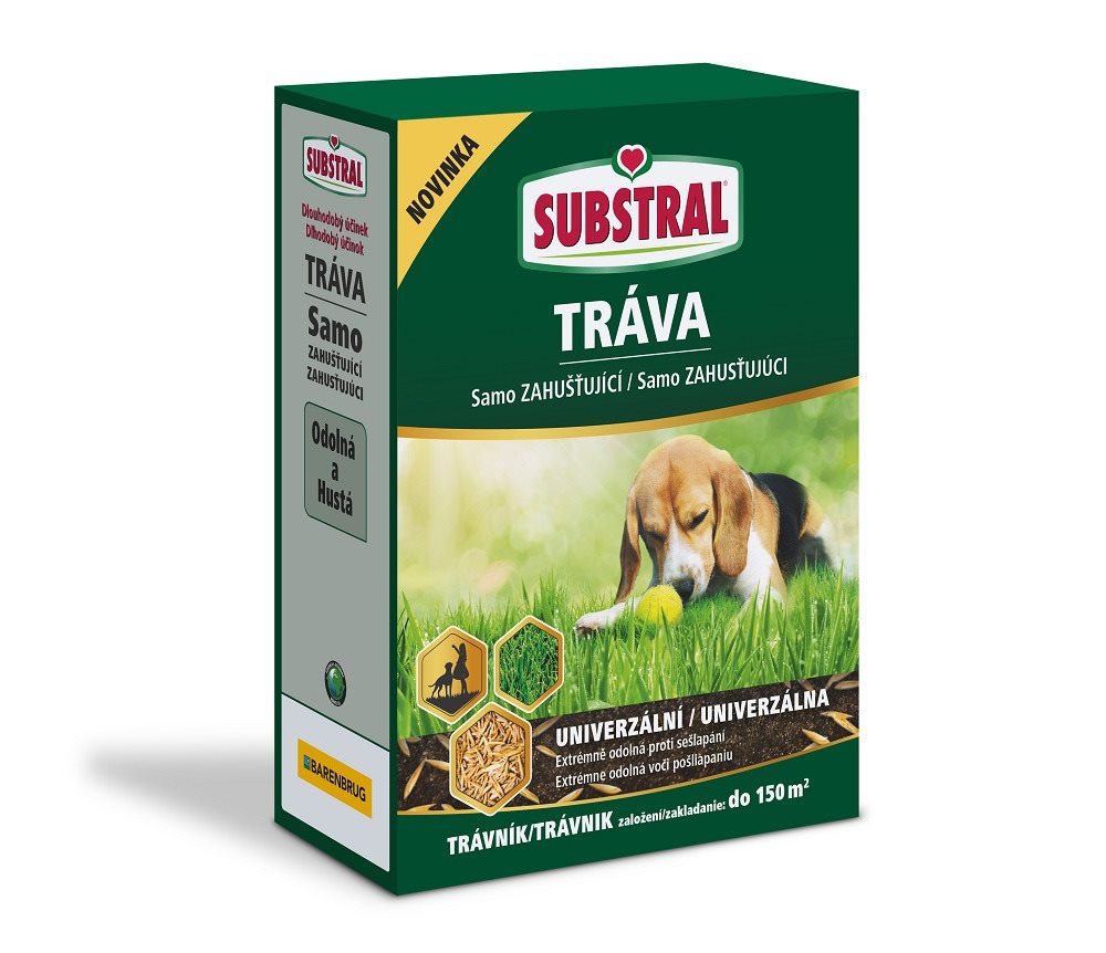 SUBSTRAL Trávna zmes samozahusťujúca – UNIVERZÁLNA 3 kg