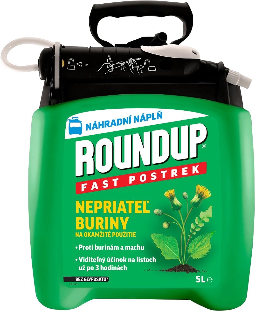 Roundup Fast Postrek náhradná náplň 5 l