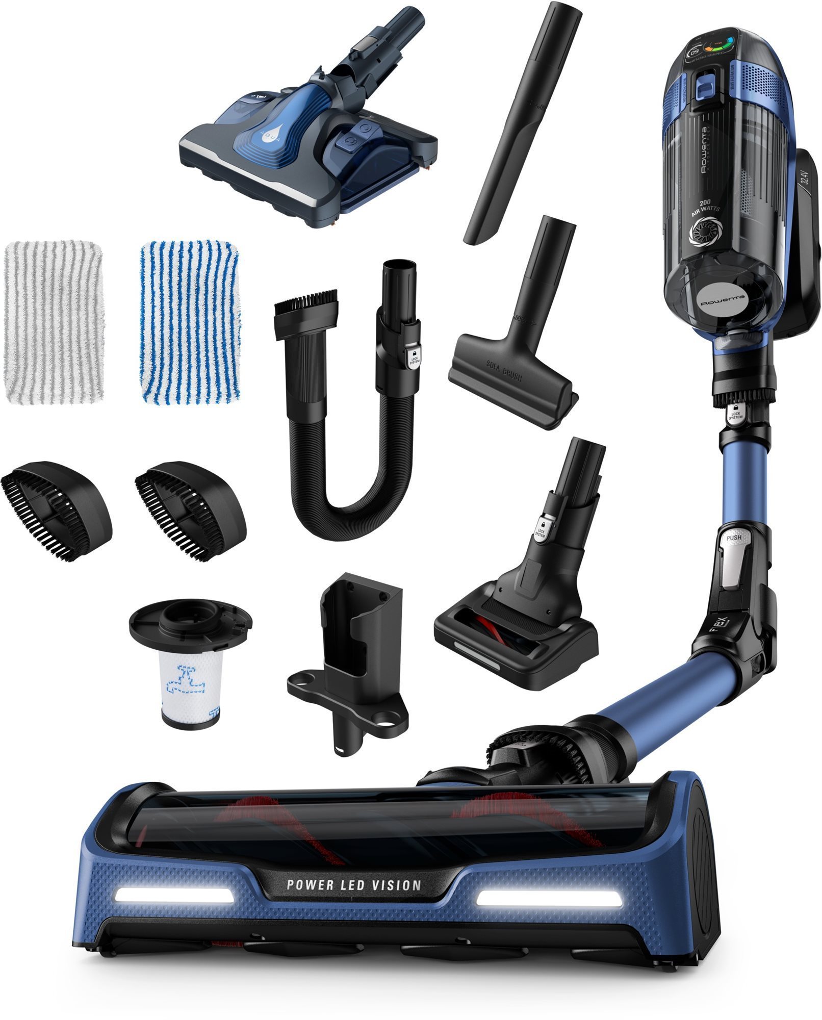 Rowenta RH9990WO X-Force Flex 14.60 3v1 Aqua 200AW, 32,4V, 70min
