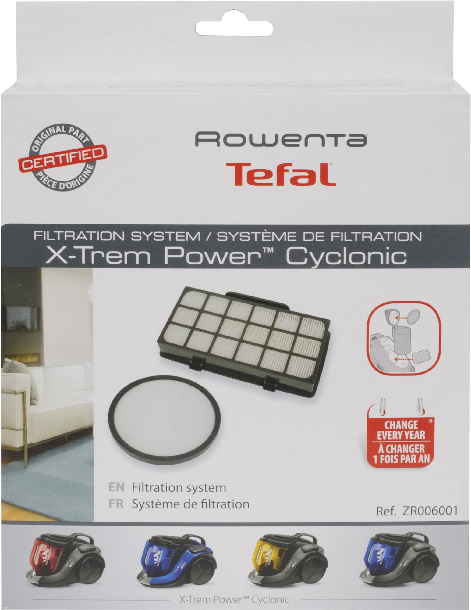 Rowenta ZR006001 Sada filtrov pre X-Trem Power Cyclonic RO69 a Silence Force Cyclonic RO72