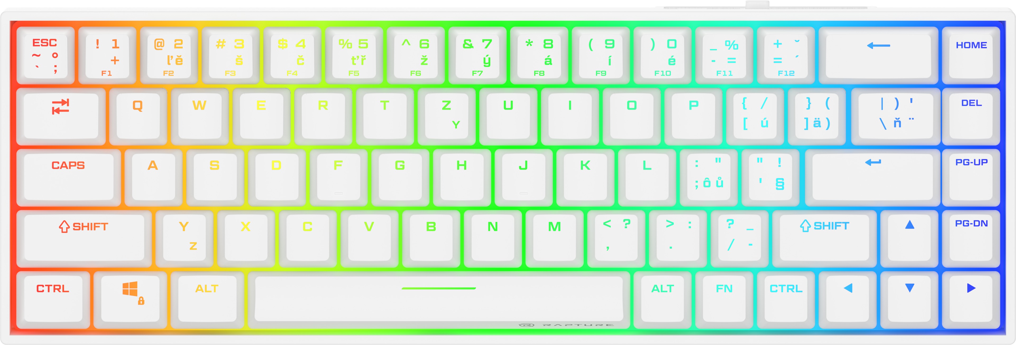 Rapture CHARLIE V2, Gateron G Pro 3.0 Red, biela – CZ/SK