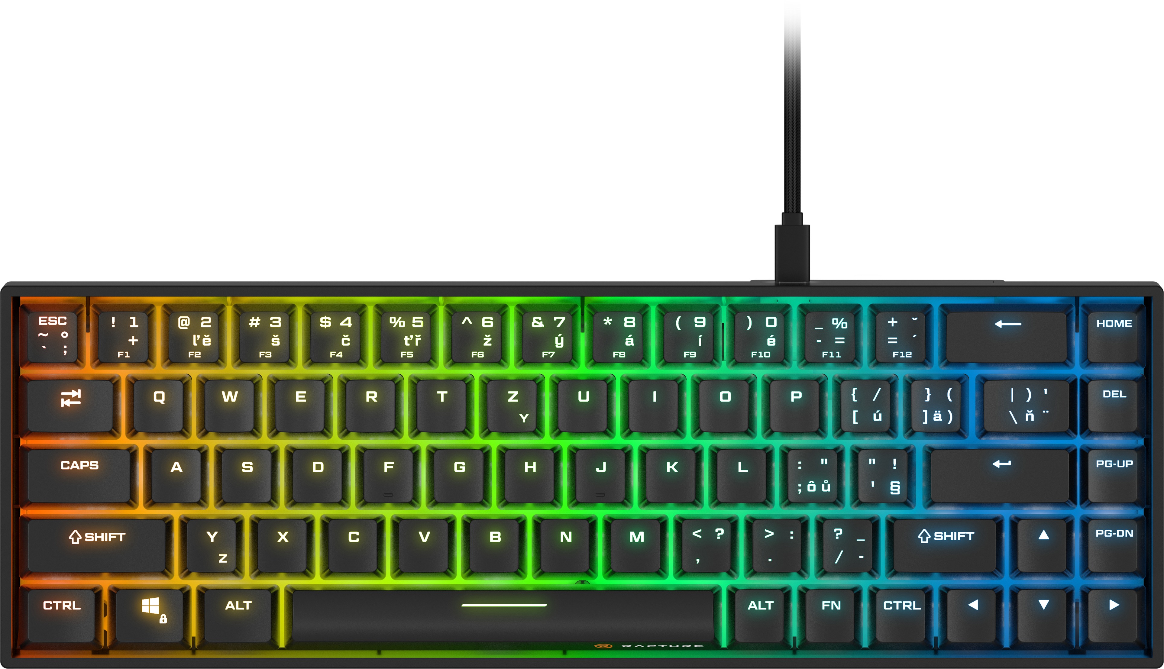 Rapture CHARLIE V2, Gateron G Pro 3.0 Red, čierna – CZ/SK
