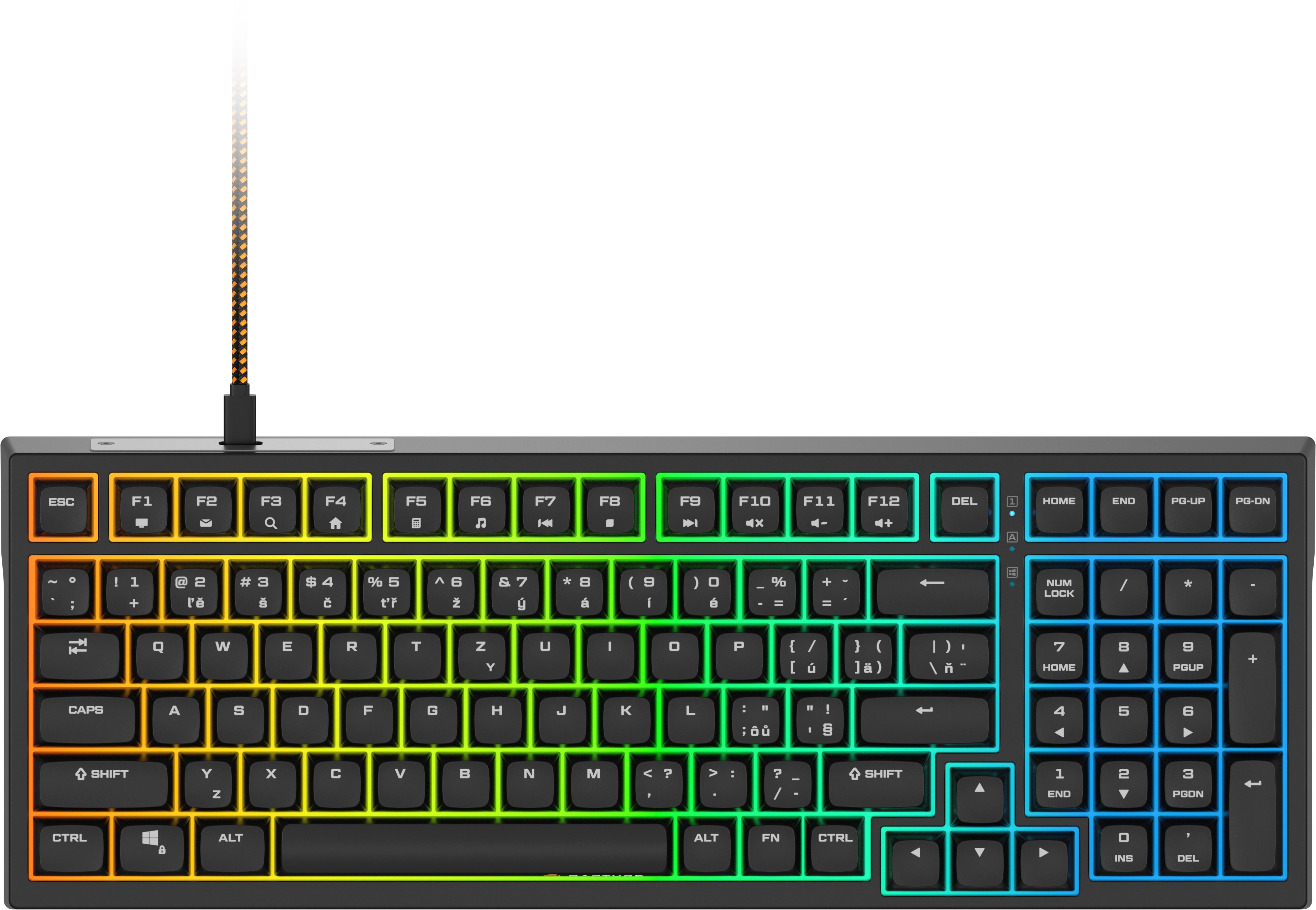 Rapture FOXTROT HE, Gateron Dual-Rail White, čierna – CZ/SK
