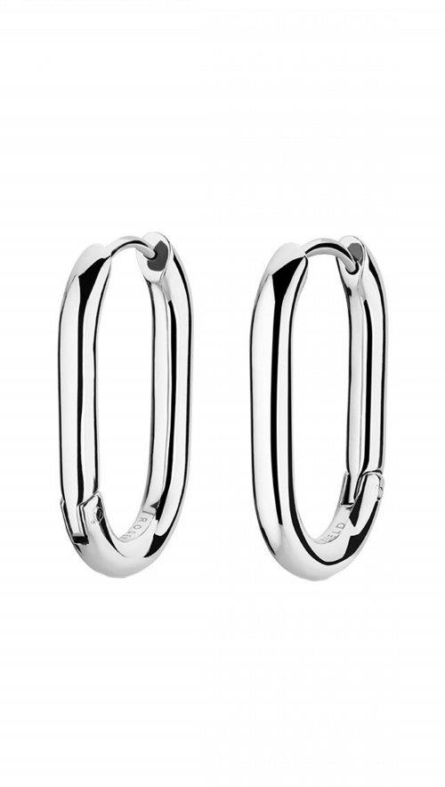 Rosefield Large Oval Hoops Silver 25,5 × 17,5 mm, JEOLS-J568