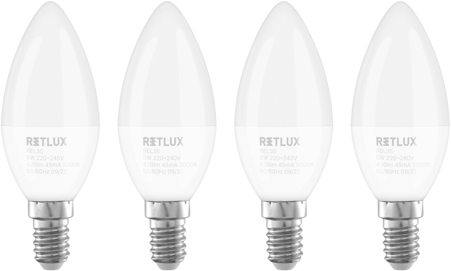 RETLUX REL 35 LED C37 4× 5W E14 WW