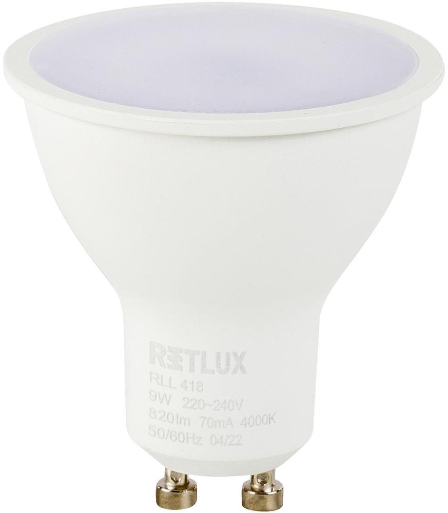 RETLUX RLL 418 GU10 bulb 9 W CW