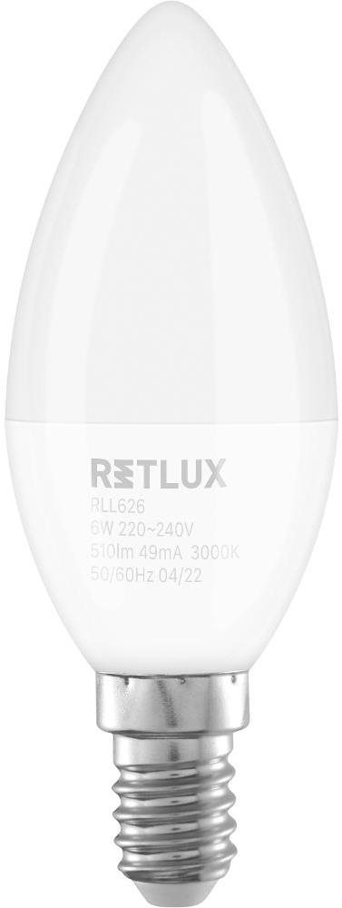 RETLUX RLL 626 C37 E14 candle 6 W WW D