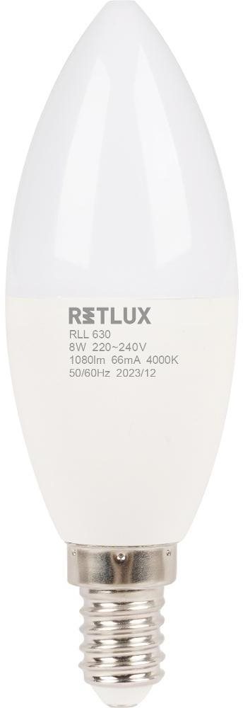 RETLUX RLL 630 C37 E14 candle 8 W CW D