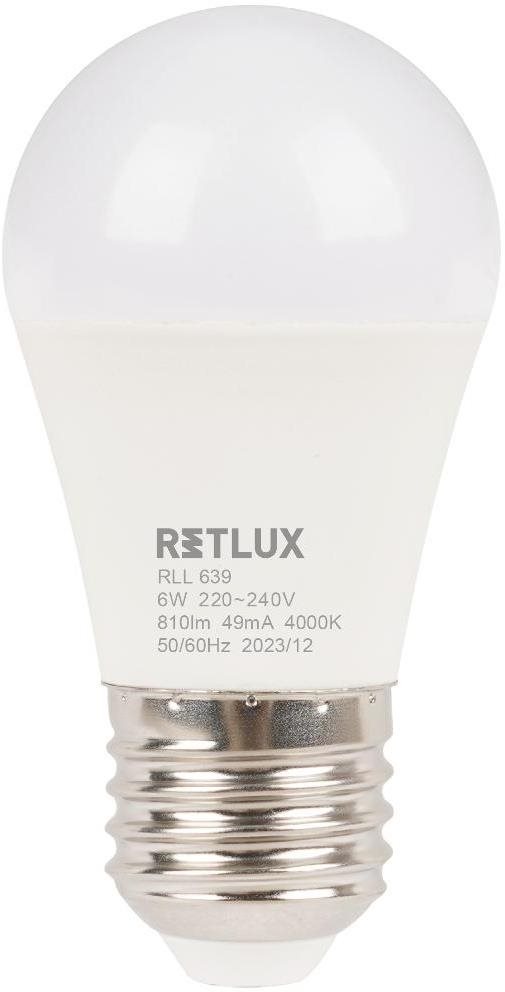 RETLUX RLL 639 G45 E27 miniG 6 W CW D