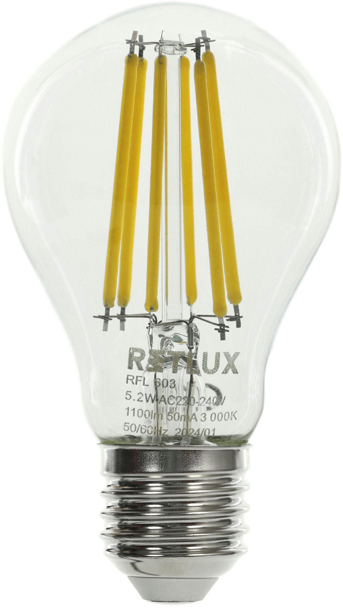 RETLUX RFL 603 Filament A60 E27 5,2 W WW A