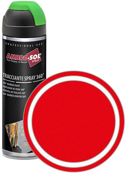 AMBRO-SOL Značkovacia farba v spreji 360° MARKER PAINT 500 ml, červená