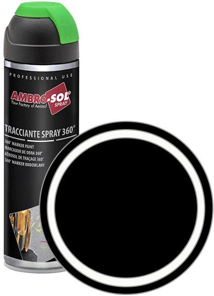 AMBRO-SOL Značkovacia farba v spreji 360° MARKER PAINT 500 ml, čierna