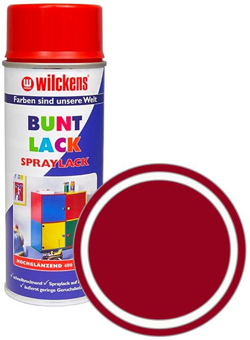 Wilckens Syntetická vrchná farba v spreji vysoký lesk 400 ml červená, WI.16030300140