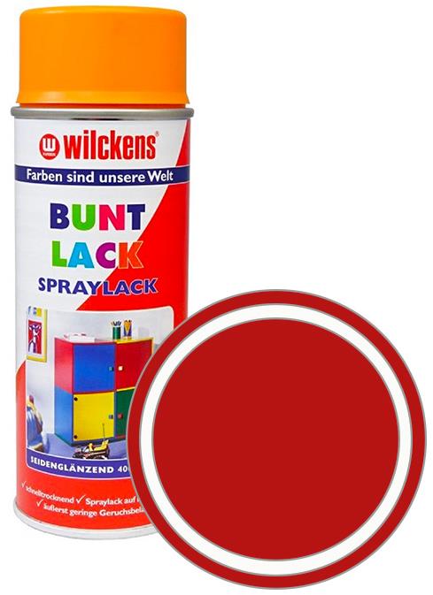 Wilckens Syntetická vrchná farba v spreji pololesk 400 ml červená, WI.16130100140