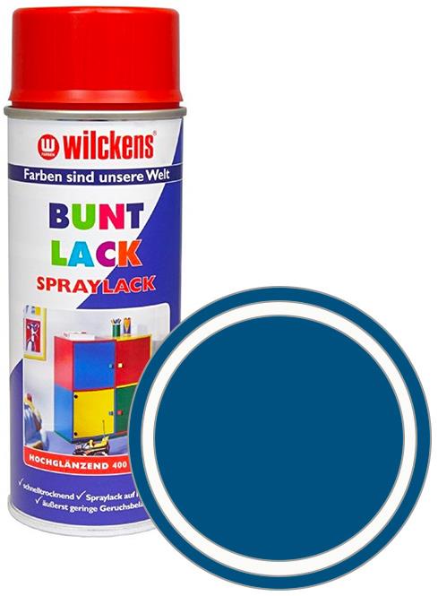 Wilckens Syntetická vrchná farba v spreji vysoký lesk 400 ml modrá, WI.16050100140