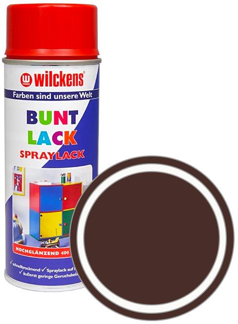 Wilckens Syntetická vrchná farba v spreji vysoký lesk 400 ml hnedá, WI.16087000140
