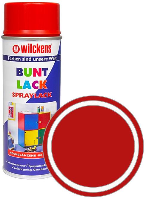 Wilckens Syntetická vrchná farba v spreji vysoký lesk 400 ml červená, WI.16030000140
