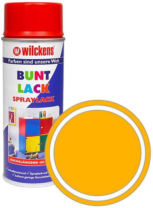 Wilckens Syntetická vrchná farba v spreji vysoký lesk 400 ml žltá, WI.16010200140
