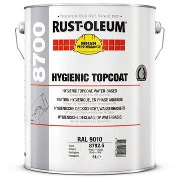 Rust-Oleum Protiplesňová vodou riediteľná vrchná lesklá farba na steny a stropy, 5 l, biela