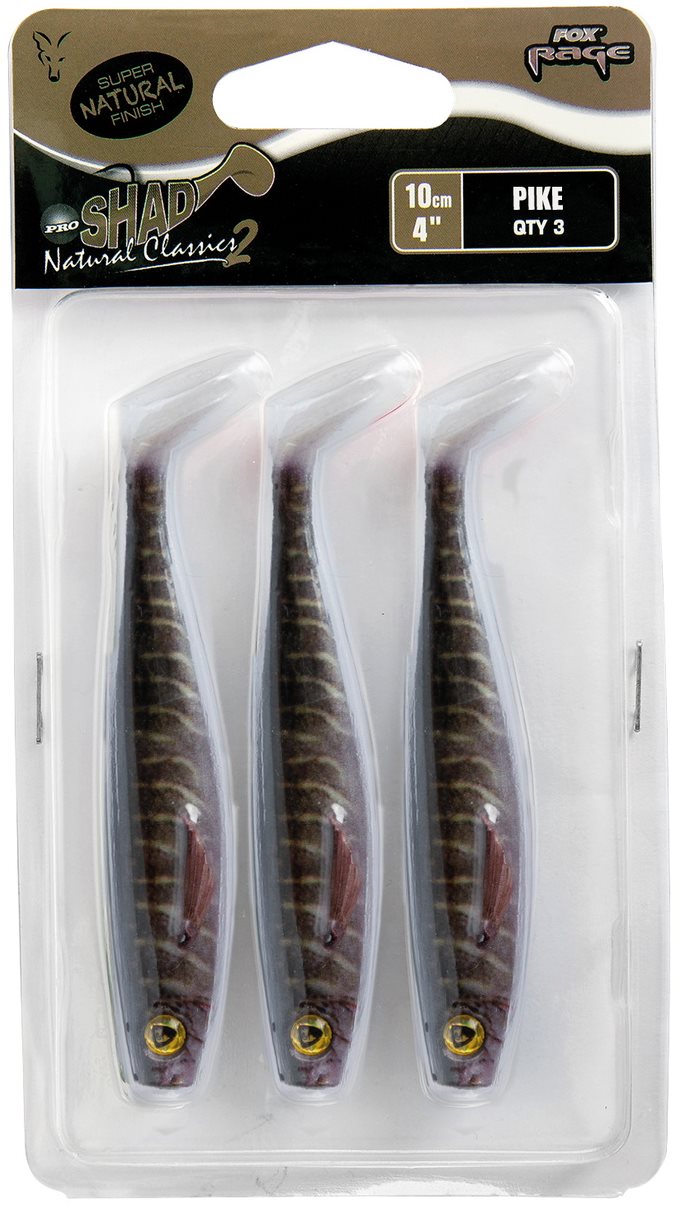 FOX Rage Pro Shad Super Natural 10 cm Pike 3 ks