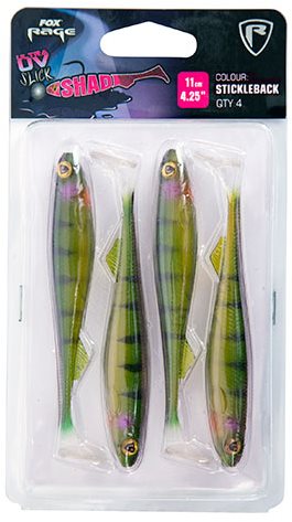 FOX Rage Slick Shad Ultra UV 11 cm Stickleback 4 ks