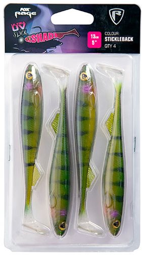 FOX Rage Slick Shad Ultra UV 13 cm Stickleback 4 ks