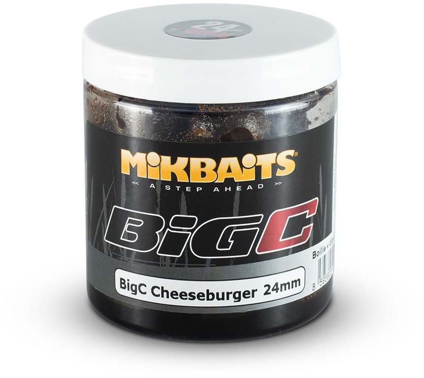 Mikbaits BiG Boilie v dipe BigC Cheeseburger 24 mm 250 ml